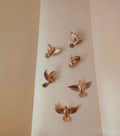 Wall hanging bird set of 6 (golden)